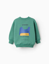 Carregar imagem no visualizador da galeria, Sweat de algodão com estampado Stroky para bebé menino, verde