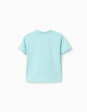 Carregar imagem no visualizador da galeria, T-shirt de algodão com estampado Bluey e Bingo para bebé e criança, azul