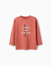 Carregar imagem no visualizador da galeria, T-shirt de manga comprida com estampado Creative Eye para menino, terracota