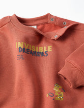 Carregar imagem no visualizador da galeria, Sweat cardada Invisible Dreamers para bebé menino, terracota
