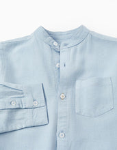 Carregar imagem no visualizador da galeria, Camisa Linho Azul Zippy