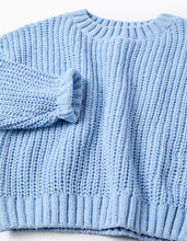 Carregar imagem no visualizador da galeria, Camisola de Malha Chenille para Menina, Azul Zippy