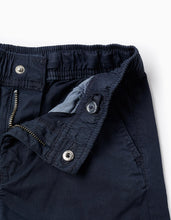 Carregar imagem no visualizador da galeria, Calças Cargo em Sarja, Azul Escuro Zippy