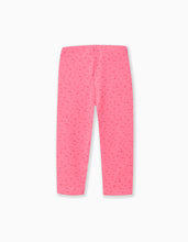 Carregar imagem no visualizador da galeria, Pack de 2 leggings de algodão lisas/florais para bebé menina, cinza/rosa