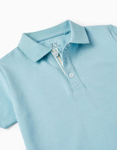 Carregar imagem no visualizador da galeria, Polo Pique Azul Claro Zippy