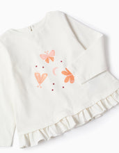 Carregar imagem no visualizador da galeria, Conjunto de 3 Peças com Borboletas, Branco/Rosa Zippy