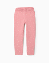 Carregar imagem no visualizador da galeria, Jeggings Cardadas com Motivo para Menina, Rosa