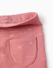Carregar imagem no visualizador da galeria, Jeggings Cardadas com Motivo para Menina, Rosa