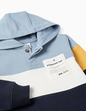 Carregar imagem no visualizador da galeria, Sweat de Algodão com Capuz e Colour Block Zippy