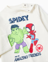 Carregar imagem no visualizador da galeria, T-shirt de Manga Comprida para Bebé Menino 'Spidey', Bege Claro Zippy
