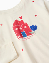 Carregar imagem no visualizador da galeria, T-shirt de manga comprida com estampado para menina, branco