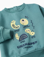 Carregar imagem no visualizador da galeria, Sweat Cardada para Bebé Menino 'Bichinhos', Turquesa Zippy