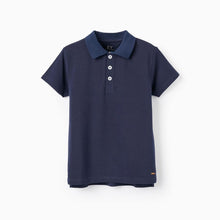 Carregar imagem no visualizador da galeria, Polo Pique Azul Escuro Zippy