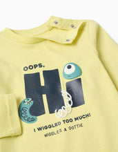 Carregar imagem no visualizador da galeria, T-shirt de Manga Comprida em Algodão para Bebé Menino 'Dot', Amarelo