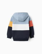 Carregar imagem no visualizador da galeria, Sweat de Algodão com Capuz e Colour Block Zippy