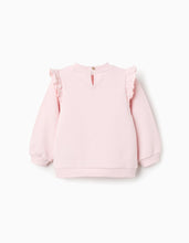 Carregar imagem no visualizador da galeria, Sweat de Algodão com Folhos para Bebé Menina 'Marie', RosaZippy