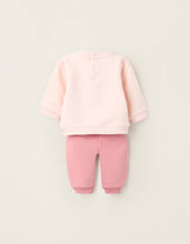 Carregar imagem no visualizador da galeria, Sweat + Calças Cardadas para Recém-Nascida 'Minnie', Rosa Zippy