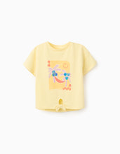 Carregar imagem no visualizador da galeria, T-shirt amarela com lantejoulas para menina