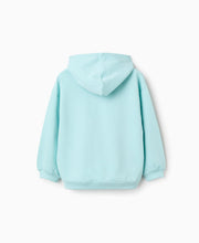 Carregar imagem no visualizador da galeria, Sweat de algodão com capuz e estampado Stitch para menina, azul-claro