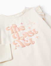 Carregar imagem no visualizador da galeria, T-shirt de manga comprida com estampado em relevo para menina, bege Zippy