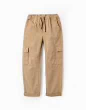 Carregar imagem no visualizador da galeria, Calça Cargo Slim Fit Bege - Zippy