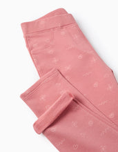 Carregar imagem no visualizador da galeria, Jeggings Cardadas com Motivo para Menina, Rosa