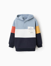 Carregar imagem no visualizador da galeria, Sweat de Algodão com Capuz e Colour Block Zippy