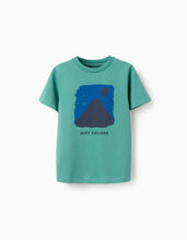 Carregar imagem no visualizador da galeria, T-shirt de algodão com estampado Just Colors para menino, verde