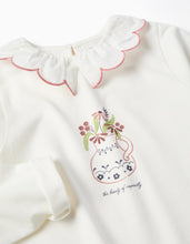 Carregar imagem no visualizador da galeria, T-shirt manga comprida com gola para menina