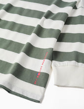 Carregar imagem no visualizador da galeria, T-shirt de manga comprida com riscas para menino, branco e verde