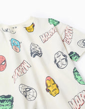 Carregar imagem no visualizador da galeria, T-shirt de algodão com motivo super-heróis Marvel para menino, branco
