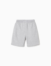Carregar imagem no visualizador da galeria, Calções em felpa com cordão e bolsos laterais para menino, cinza
