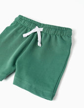 Carregar imagem no visualizador da galeria, Conjunto estampado de peixes + calções para bebé menino, branco/verde
