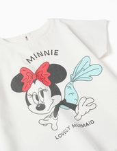 Carregar imagem no visualizador da galeria, T-shirt e calções com estampado Minnie para bebé menina, branco/vermelho
