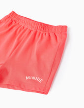Carregar imagem no visualizador da galeria, T-shirt e calções com estampado Minnie para bebé menina, branco/vermelho
