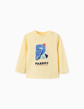 Carregar imagem no visualizador da galeria, T-shirt de manga comprida com papagaio estampado para bebé menino, amarelo

