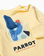 Carregar imagem no visualizador da galeria, T-shirt de manga comprida com papagaio estampado para bebé menino, amarelo
