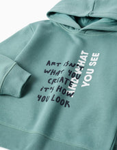 Carregar imagem no visualizador da galeria, Sweat e calças cardadas com estampado para menino, azul-esverdeado/azul
