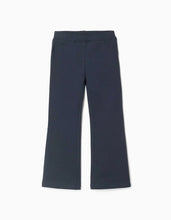 Carregar imagem no visualizador da galeria, Jeggings à boca de sino cardados para menina, azul-marinho
