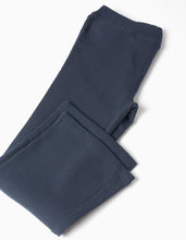 Carregar imagem no visualizador da galeria, Jeggings à boca de sino cardados para menina, azul-marinho
