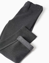 Carregar imagem no visualizador da galeria, Leggings skinny cardadas para menina, cinzento
