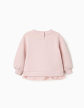 Carregar imagem no visualizador da galeria, Sweatshirt de algodão com estampado de flores para bebé menina, rosa
