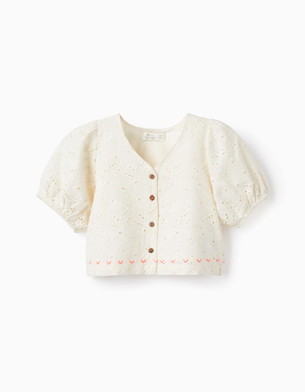 Blusa Bordado Inglês Zippy