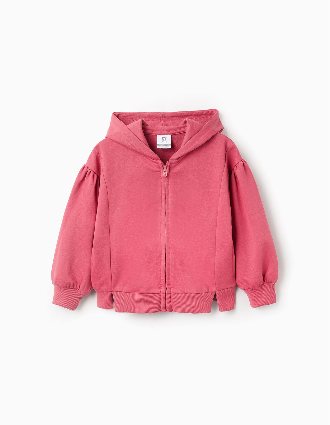 Casaco com Capuz e Ombros Descaídos para Menina, Rosa Zippy