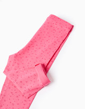 Carregar imagem no visualizador da galeria, Pack de 2 leggings de algodão lisas/florais para bebé menina, cinza/rosa
