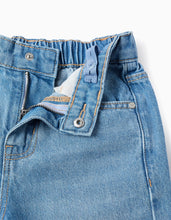 Carregar imagem no visualizador da galeria, Calças de Ganga em Algodão &#39;Baggy Fit&#39;, Azul Zippy
