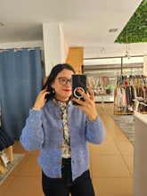 Carregar imagem no visualizador da galeria, Casaco Malha Azul
