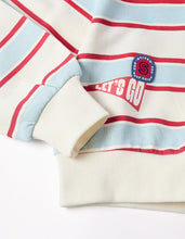 Carregar imagem no visualizador da galeria, Sweat cardada às riscas com capuz Stitch para menina, multicolor
