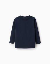 Carregar imagem no visualizador da galeria, T-shirt de Manga Comprida para Menino &#39;Minecraft&#39;, Azul Escuro  Zippy
