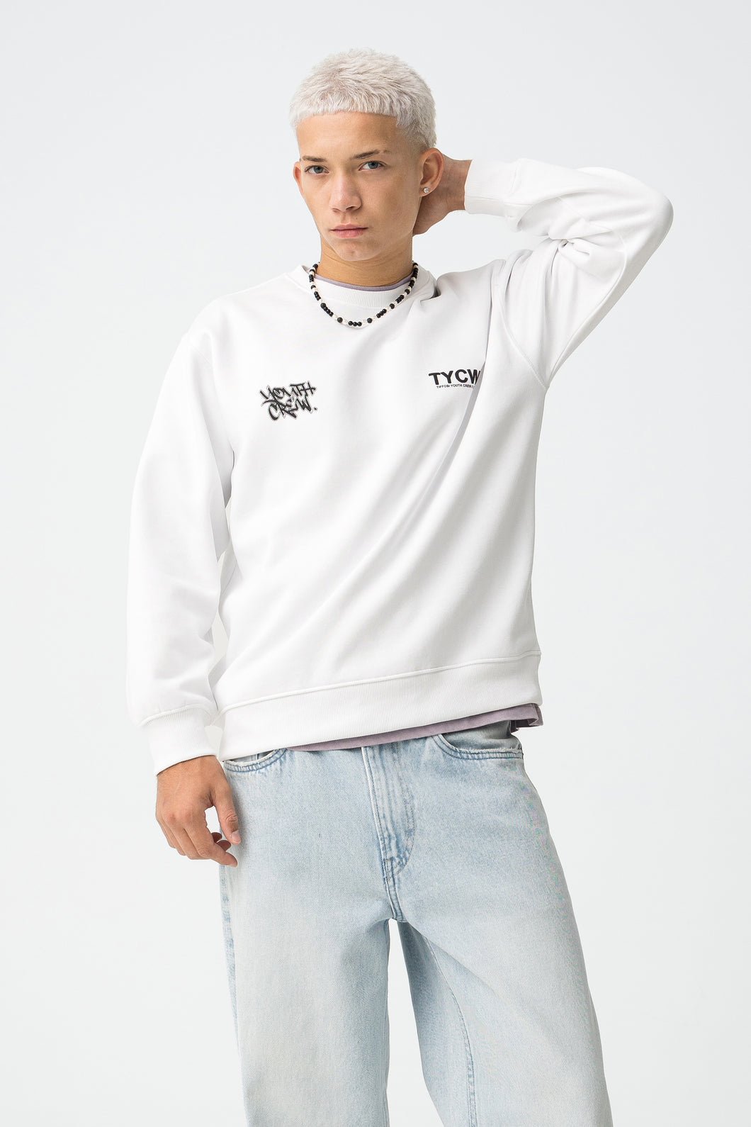 Sweatshirt Branca Rapaz